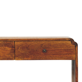 Harlow Console Table Chestnut - drawer open interior