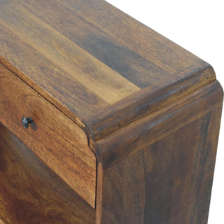 Harlow Console Table Chestnut - leg detail close-up