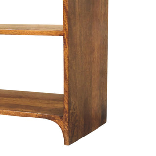 Harlow Console Table Chestnut - wood grain close-up