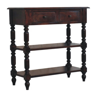 Harlow Side Table Cherry Wood - side angle view