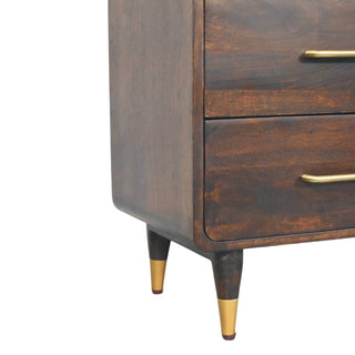 Storage view of Hudson 8 Drawer Dresser, showing the storage front, hardware and finish
