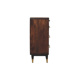 Top view of Hudson 8 Drawer Dresser, showing the storage front, hardware and finish