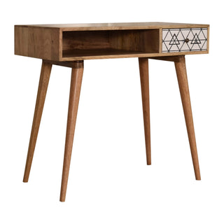 Kenzo Writing Desk Mango Wood - side angle view