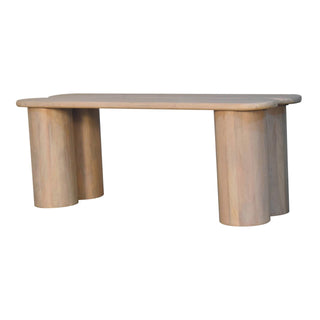 Lune Dining Bench - side angle view