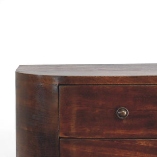 Mid-Century Floating Nightstand Lunar 2-Drawer Design - top surface view