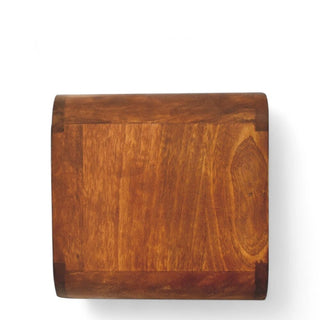 Mid-Century Floating Nightstand Mini Curved Chestnut - top surface view
