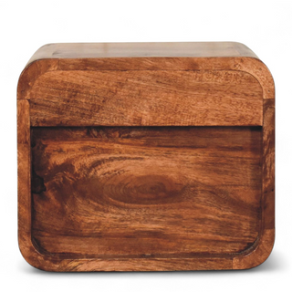 Mid-Century Floating Nightstand Mini Honey Caramel - rear wall bracket
