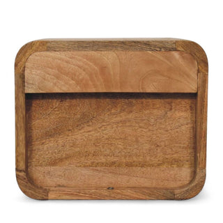 Mid-Century Floating Nightstand Mini Oak-Ish Curved - top surface view