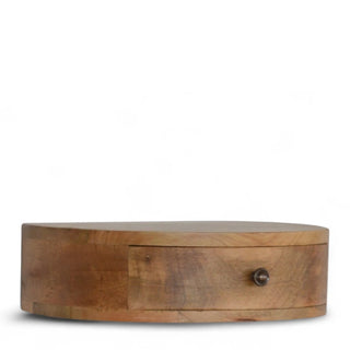 Mid-Century Floating Nightstand Rounded Oak-Ish - top surface view