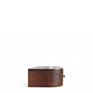 Mid-Century Modern Console Table 2-Drawer Floating - leg detail close up