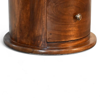 Mid-Century Modern Solid Wood 3-Drawer Drum Chest - dimensions scale