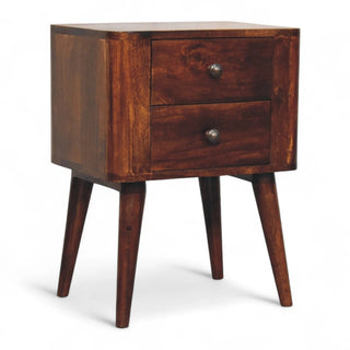 Mid-Century Modern Solid Wood Nightstand Bera Design - lifestyle bedroom