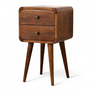 Mid-Century Modern Solid Wood Nightstand - lifestyle bedroom