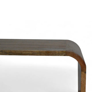 Mid-Century Modern Solid Wood Nightstand - drawer open detail