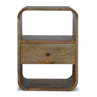 Mid-Century Modern Solid Wood Nightstand - front view