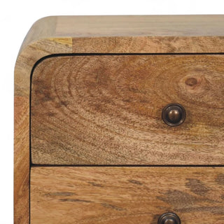 Mid-Century Modern Solid Wood Nightstand - dimensions scale