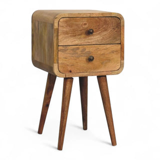 Mid-Century Modern Solid Wood Nightstand - lifestyle bedroom