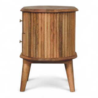Mid-Century Modern Solid Wood Nightstand Soba Nordic - wood grain close up