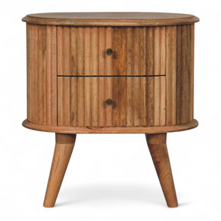 Mid-Century Modern Solid Wood Nightstand Soba Nordic - front view