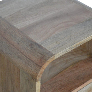 Mid-Century Modern Solid Wood Nightstand - top surface view