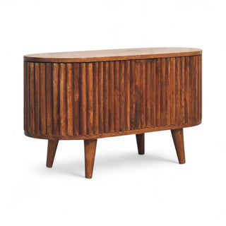 Mid-Century Modern Solid Wood Storage Bench – rear view showing solid wood construction and storage compartment