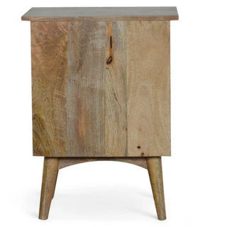 Mid-Century Solid Wood 2-Drawer Nightstand Nordic Style - top surface view