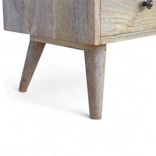 Mid-Century Solid Wood Media Stand with 4 Drawers - lifestyle living room