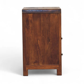 Mid-Century Solid Wood Nightstand Aspen Design - rear profile view