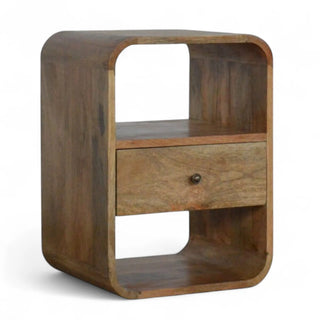 Mid-Century Solid Wood Nightstand London Design - lifestyle bedroom
