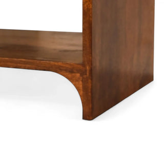 Mid-Century Solid Wood Nightstand Newton Chestnut Finish - product white background