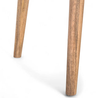 Mid-Century Solid Wood Writing Desk with Open Slot - leg detail close up