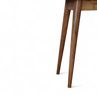 Mini Nordic Writing Desk Solid Mango Wood - drawer open detail