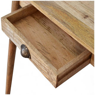 Mini Nordic Writing Desk Solid Mango Wood - side angle view