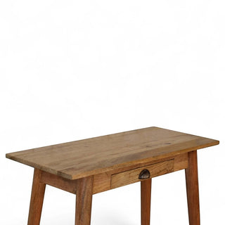 Mini Nordic Writing Desk Solid Mango Wood - top surface overhead