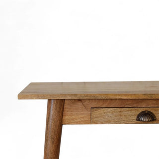 Mini Nordic Writing Desk Solid Mango Wood - wood grain close up
