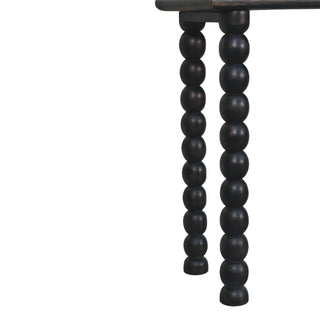 Orion Hallway Console Table Ball-Turned Carbon Ash - dimensions scale