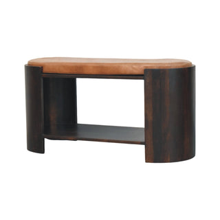 Orla Shoe Storage Bench - open shelf shoe storage detail