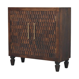 Orlan Sideboard Cabinet Hand-Carved - hand-carved 3D texture detail close-up