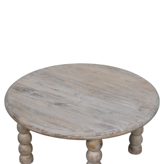 Orrin Round Coffee Table - rounded edge detail