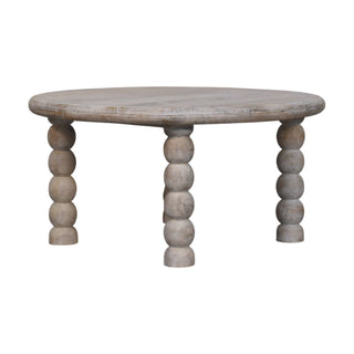 Orrin Round Coffee Table Bobbin Legs - product white background