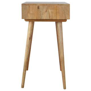 Luma Writing Desk Mango Wood Painted White Drawer With Open Shelf