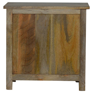Cobble Bathroom Storage Cabinet Four-Drawer Grid Compact Limed Grey-Wash Oak