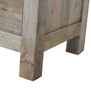 Cobble Bathroom Storage Cabinet Four-Drawer Grid Compact Limed Grey-Wash Oak