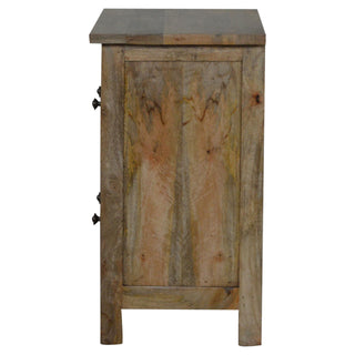 Cobble Bathroom Storage Cabinet Four-Drawer Grid Compact Limed Grey-Wash Oak