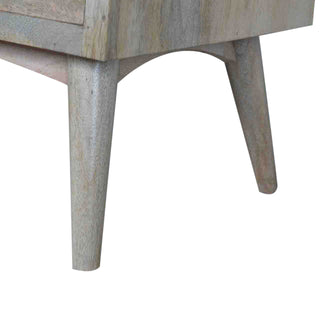 Fern Coffee Table with Drawers Solid Mango Wood Dovetail Splayed Legs