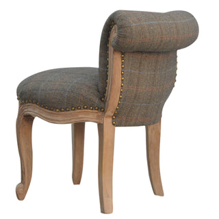 Cheshire Accent Chair Multi Tweed Antique Studded Chantilly Cabriole