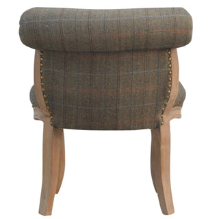 Cheshire Accent Chair Multi Tweed Antique Studded Chantilly Cabriole