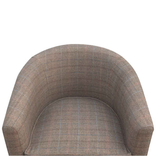Margot Tub Chair Multi Tweed French Style Tapered Leg