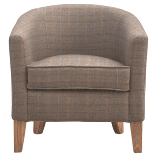 Margot Tub Chair Multi Tweed French Style Tapered Leg