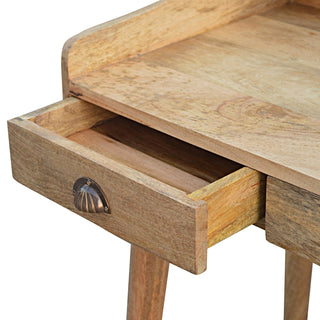 Dune Writing Desk Mango Wood Bleached Oak Triple Drawer With Gallery Back